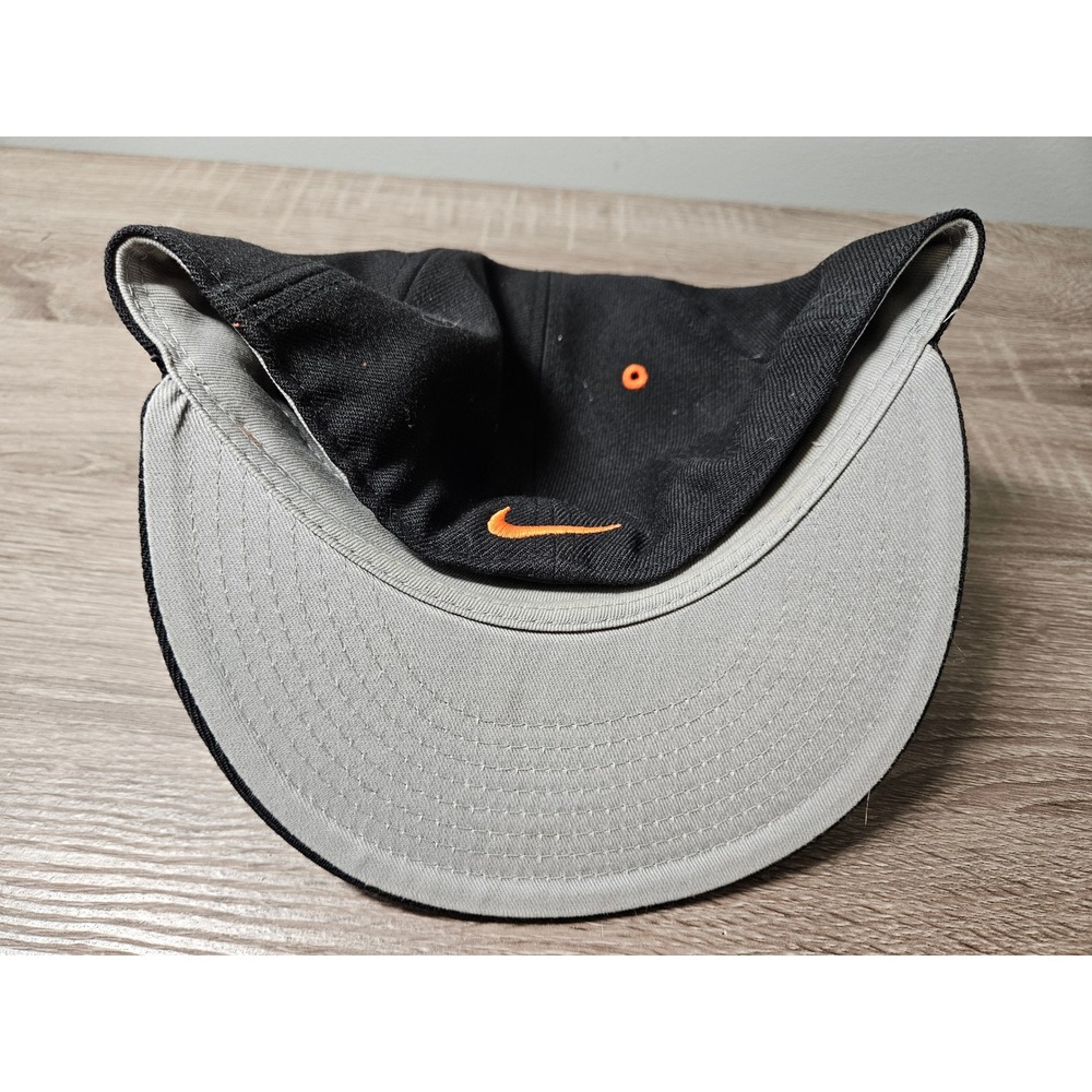 Nike Oklahoma State True Fitted Hat Size 7 Orange Black Flat Bill O - Picture 5 of 10